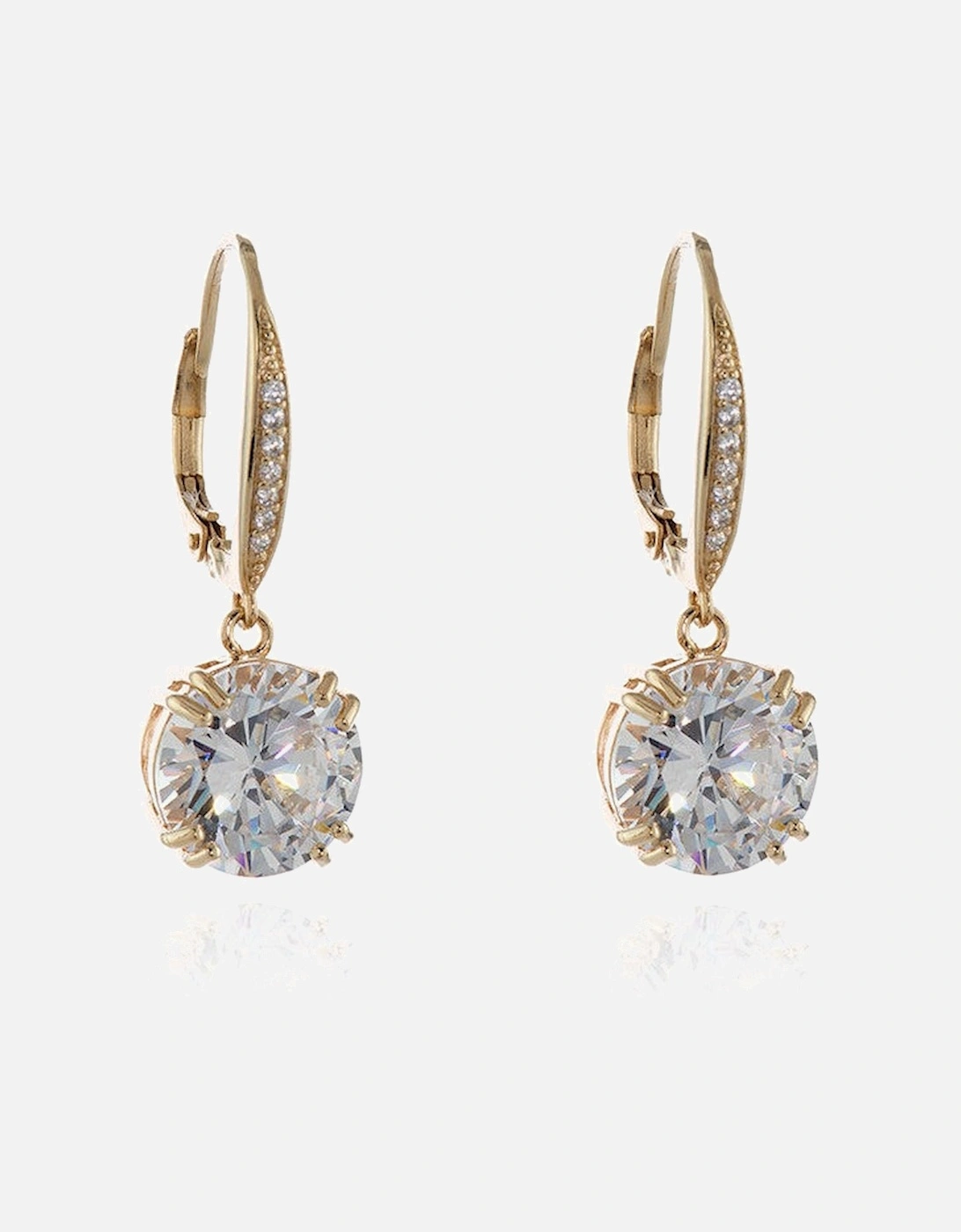 Cachet Bailey CZ Drop Earrings 18ct Gold Plated, 5 of 4