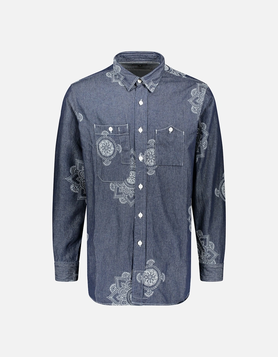 Floral Crest Embroidered Shirt - Indigo, 4 of 3