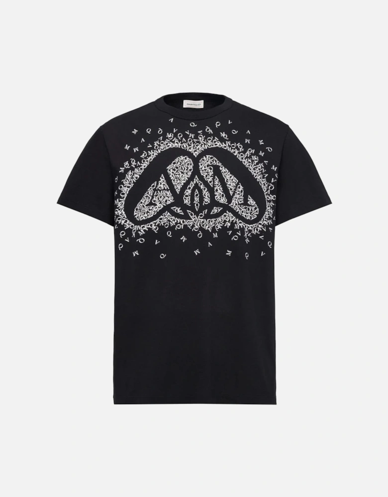 Exploded Charm Print T-shirt Black