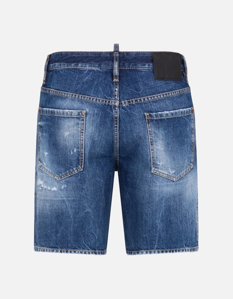 Vintage Marine Denim Shorts Blue