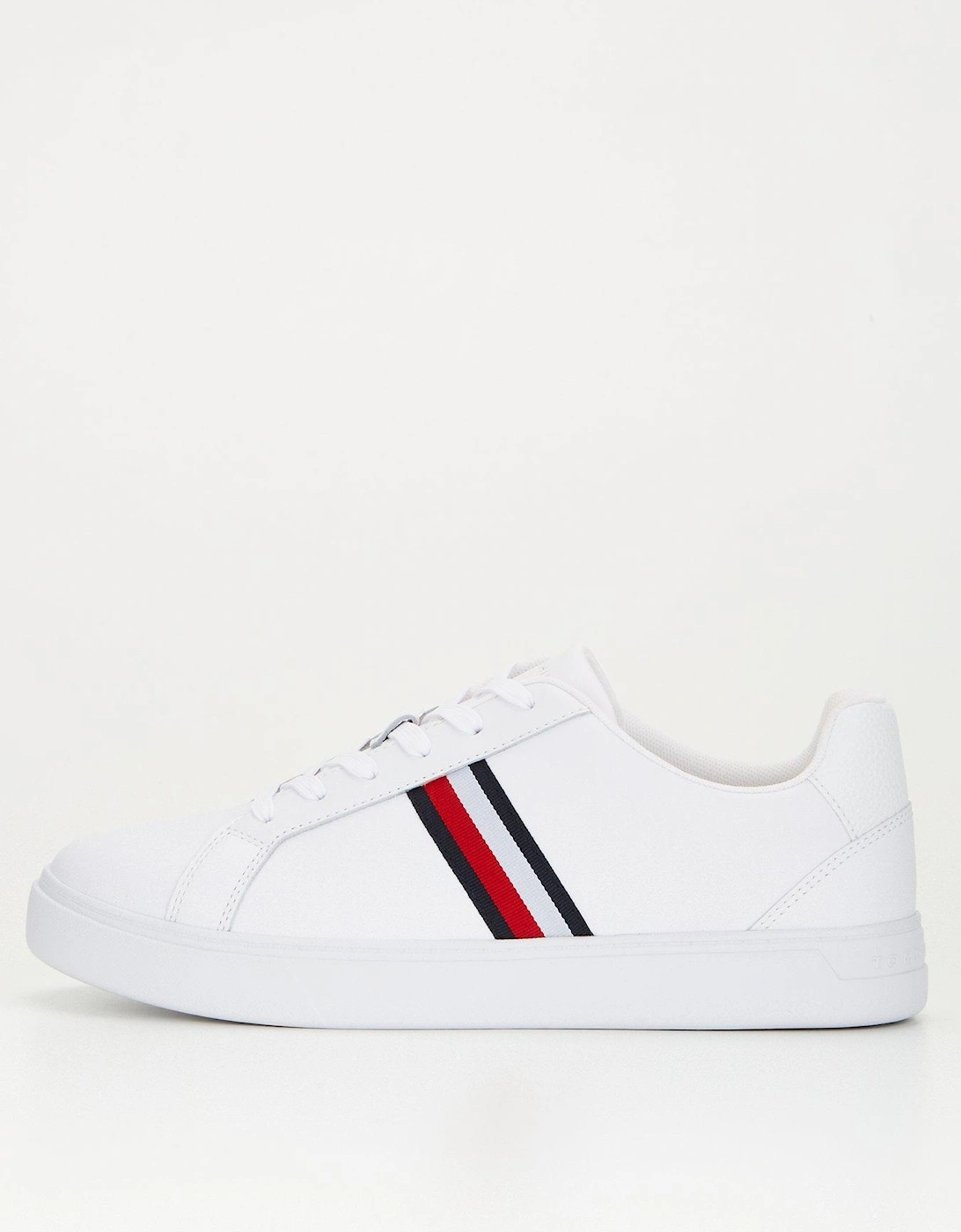 Essential Leather Court Trainers - White, 3 of 2