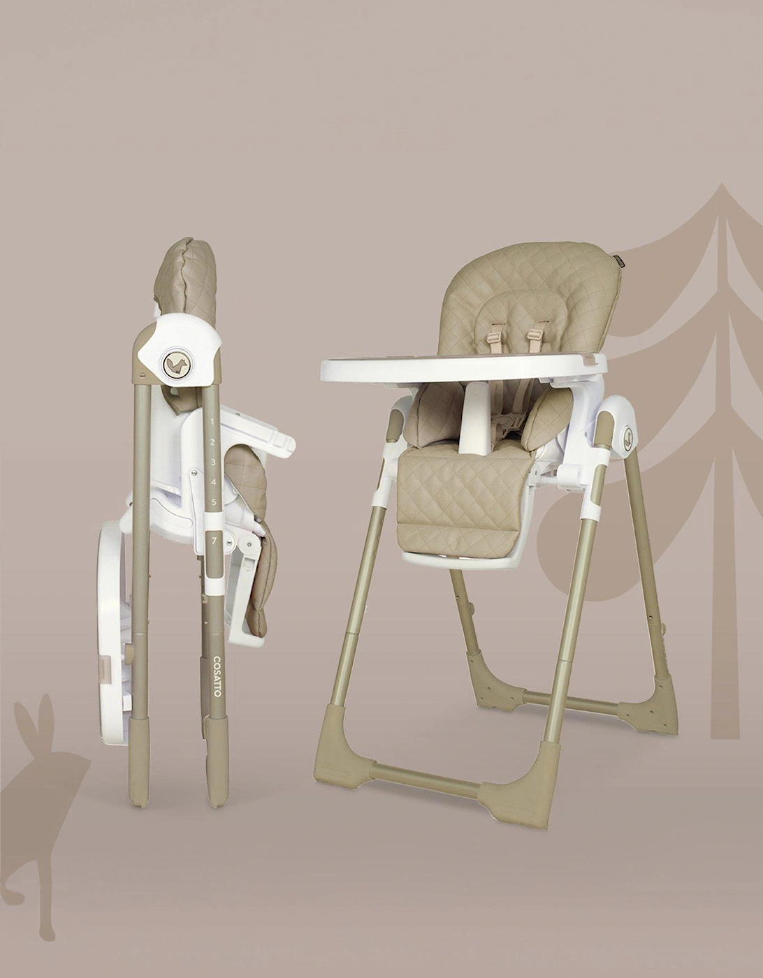 Noodle 0+ Highchair, with Newborn Recline - Whisper, 2 of 1