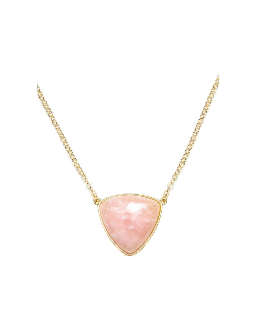 Gold Plated Triangle Pink Crystal Necklace, 2 of 1