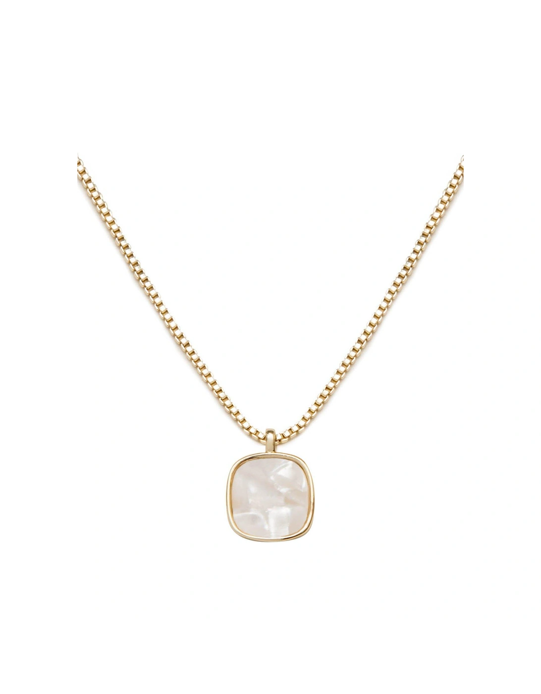 Gold Plated Square Crystal Pendant Necklace, 2 of 1