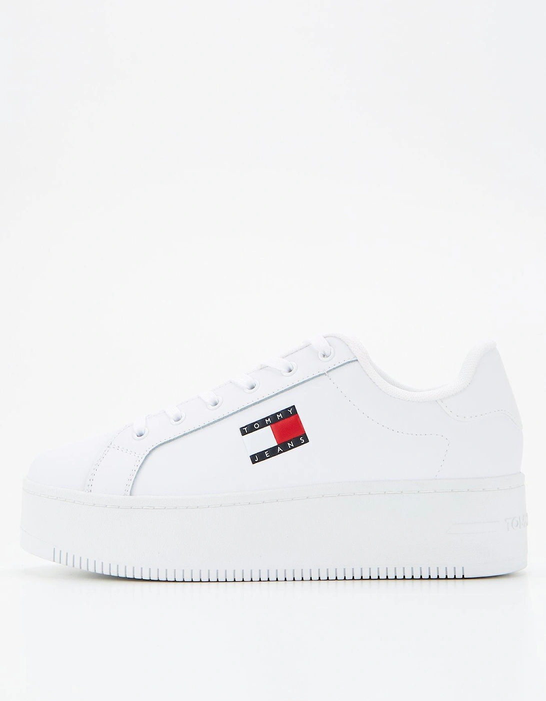 Flatform Leather Trainer - White, 2 of 1