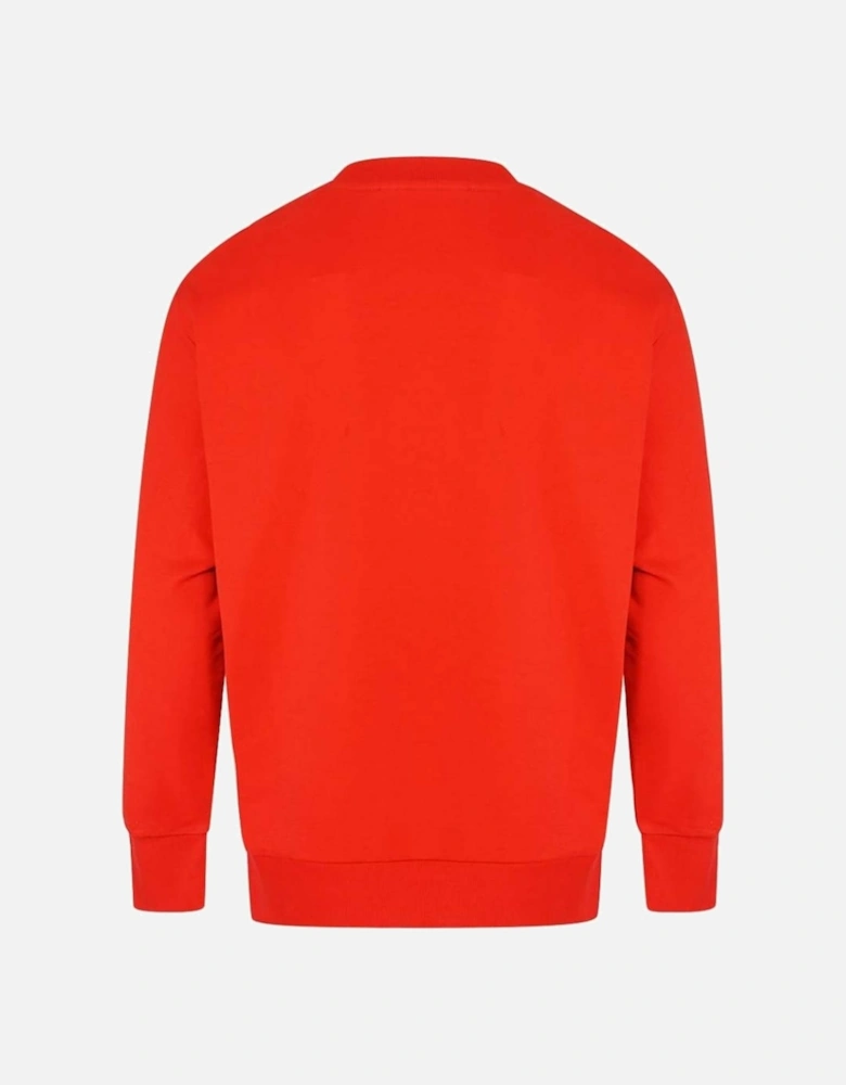 S-Girk-A74 Brand Logo Red Sweater