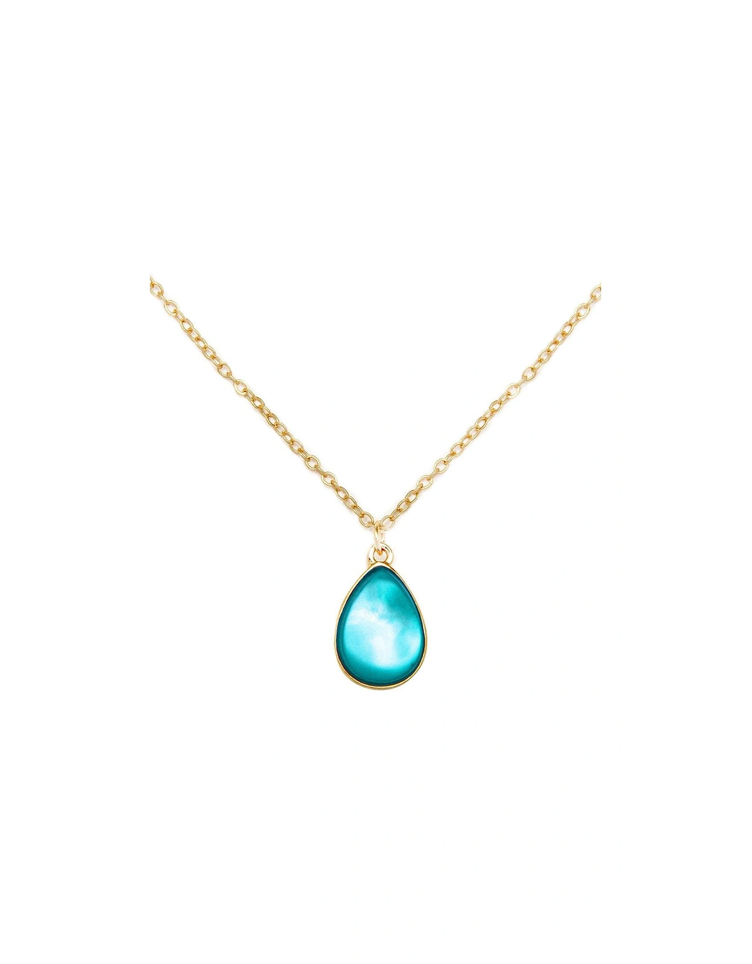 Gold Plated Aquamarine Charm Necklace, 2 of 1