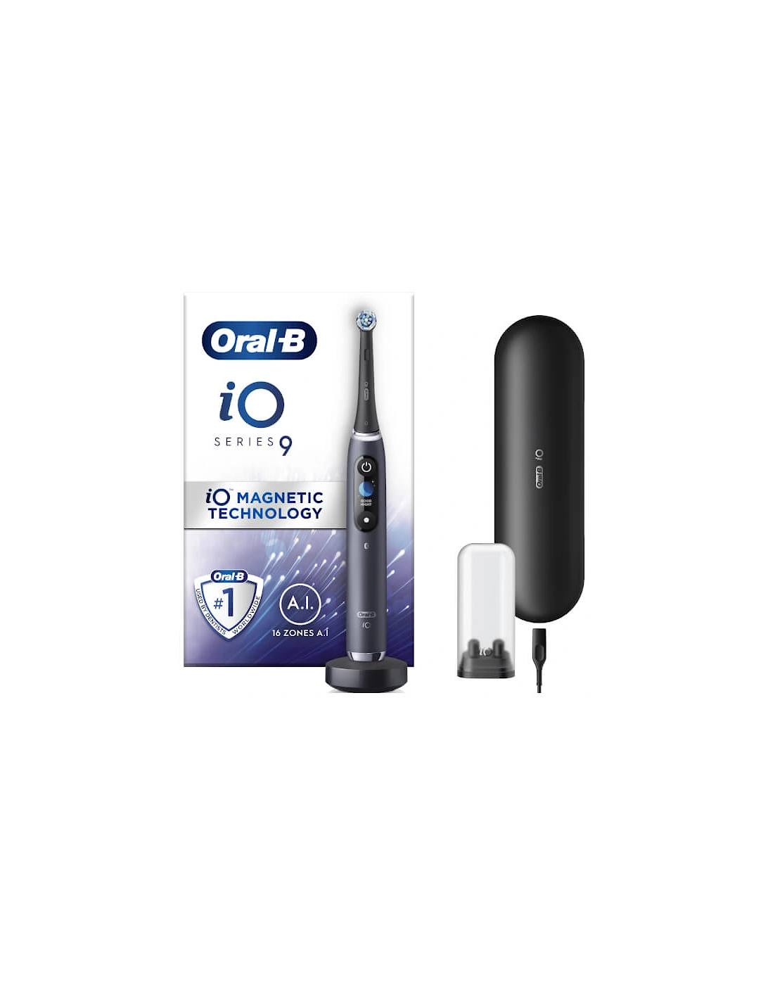 iO - 9 - Electric Toothbrush Black Designed by Braun, 2 of 1