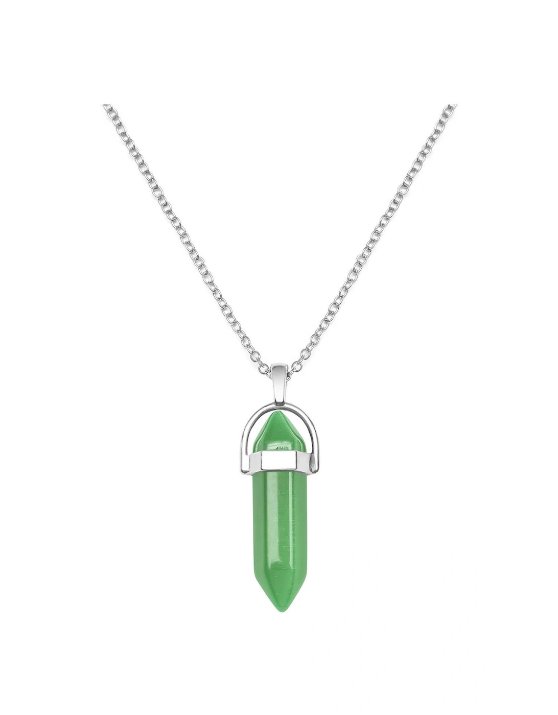 Emerald Silver Plated Crystal Drop Charm Necklace, 2 of 1