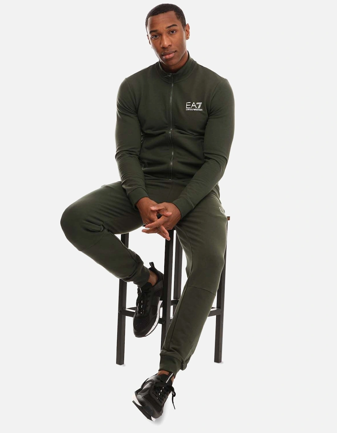 Mens Recycled Cotton-Blend 7 Lines Tracksuit
