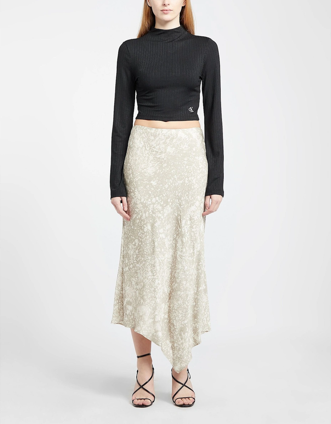 Womens Marble Midi Skirt