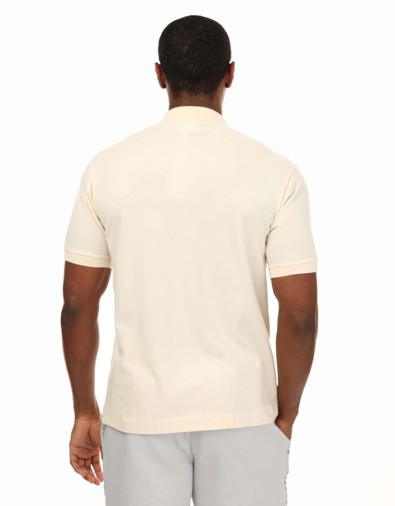 Mens Short Sleeved Ribbed Collar Polo Shirt