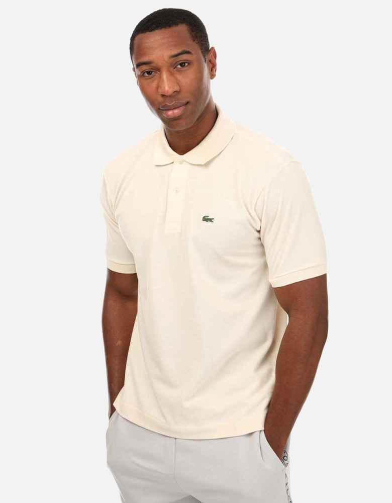 Mens Short Sleeved Ribbed Collar Polo Shirt