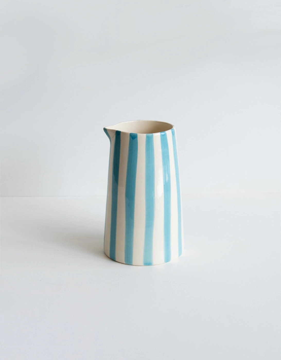 Large Jug Candy Stripe Turquoise, 2 of 1