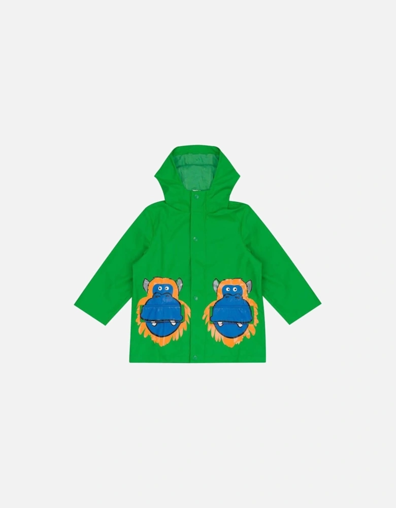 Boys Green Monkey Raincoat