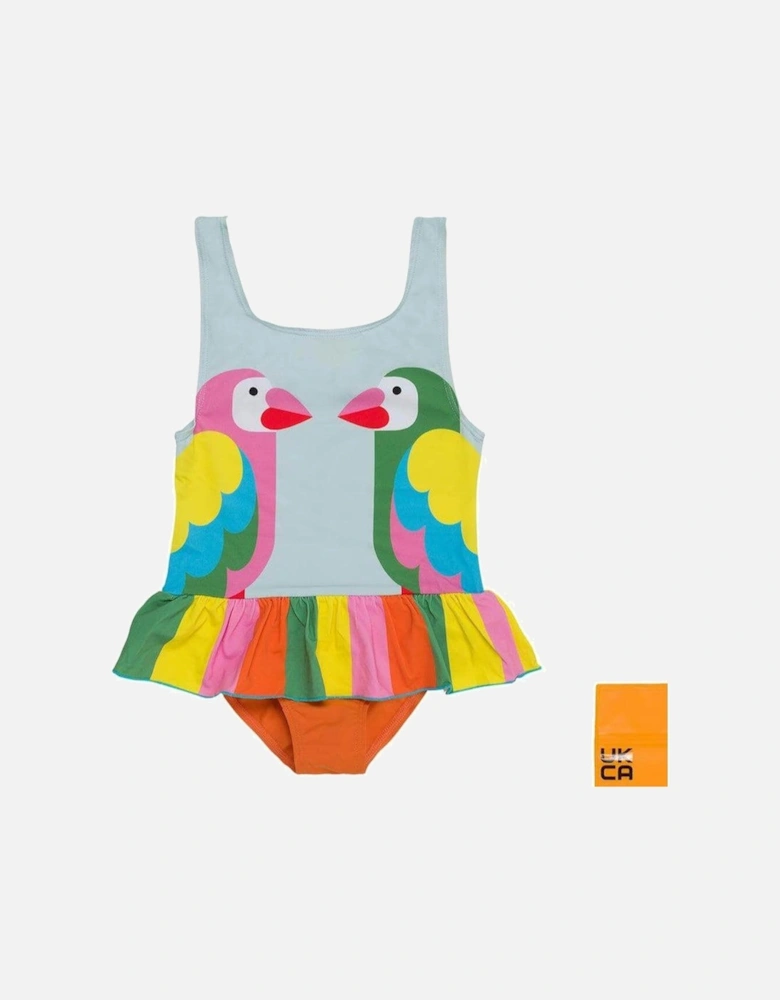 Girls Parrot Swimming Costume