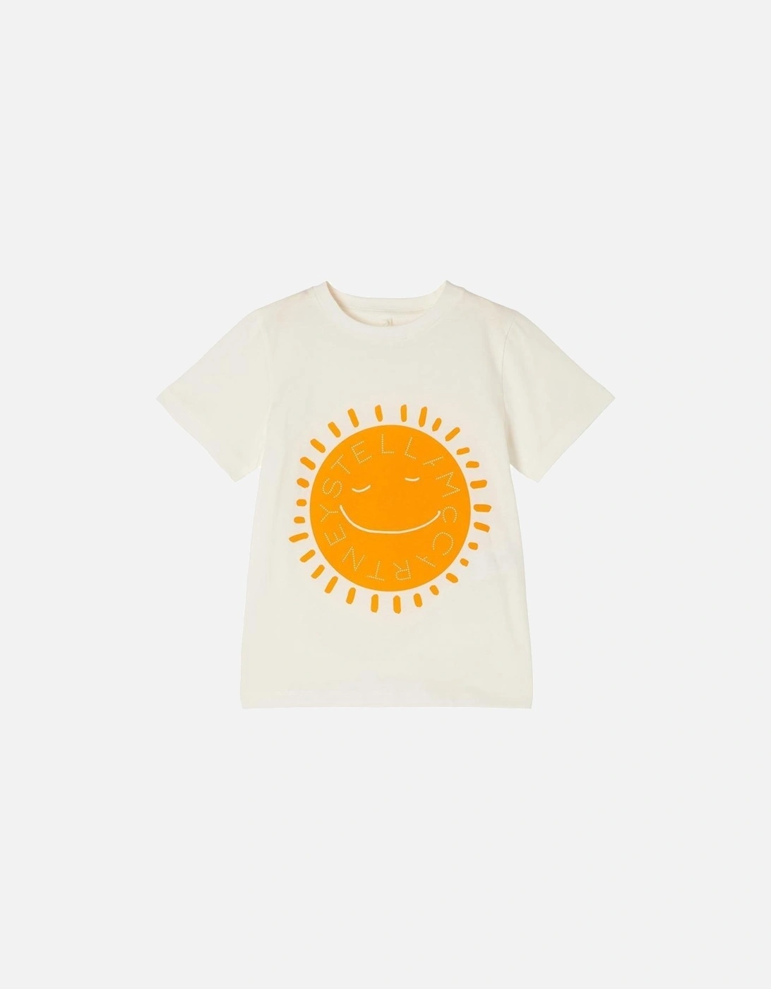 Girls White Sun Logo T-Shirt, 2 of 1