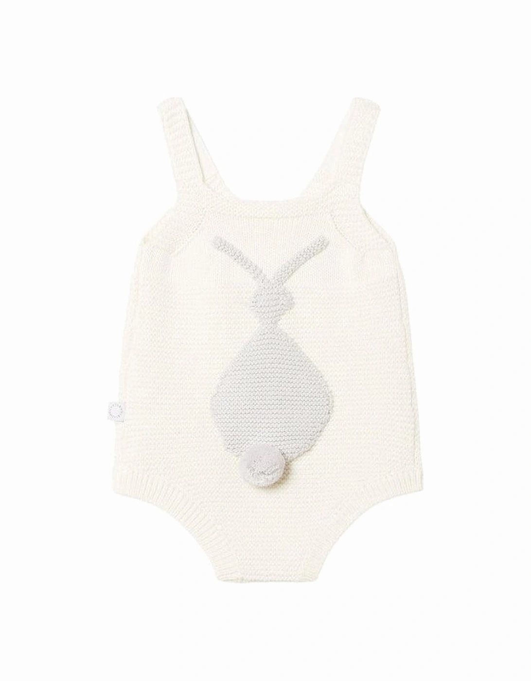 Unisex Baby Cream Knit Bunny Shortie, 3 of 2