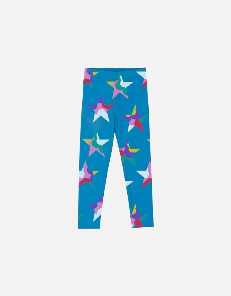 Girls Blue Star Legging