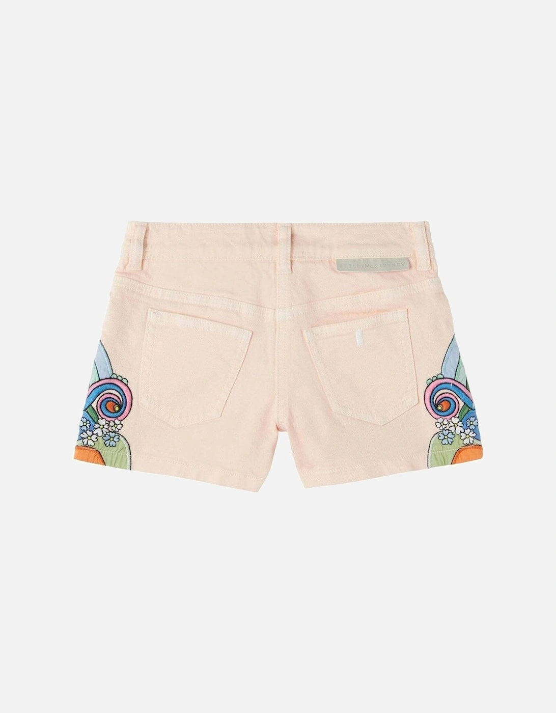 Girls Peach Hippie Denim Short