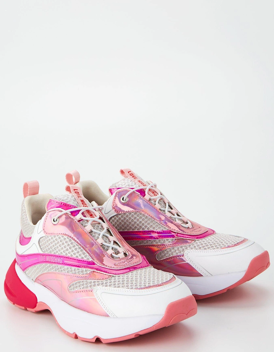 Sporty Running Sneakers - Pink Holographic