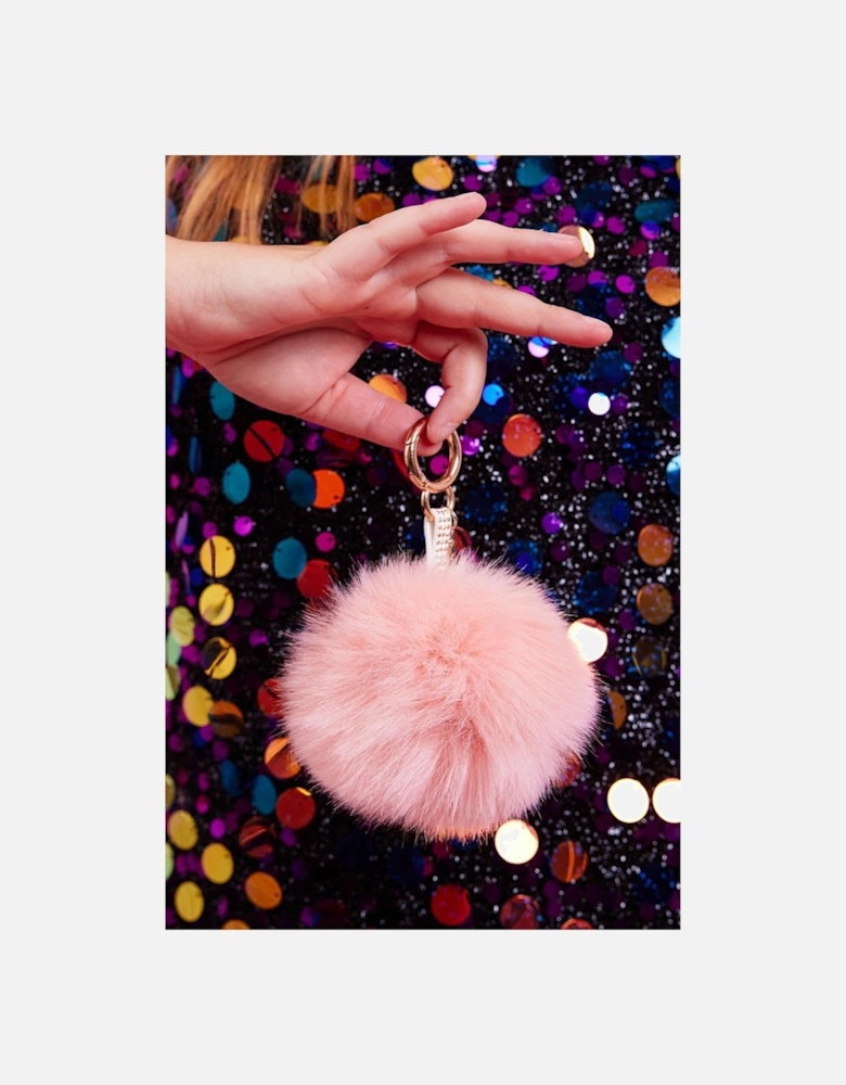 Pink Luxury Faux Fur Pom Bag Charms