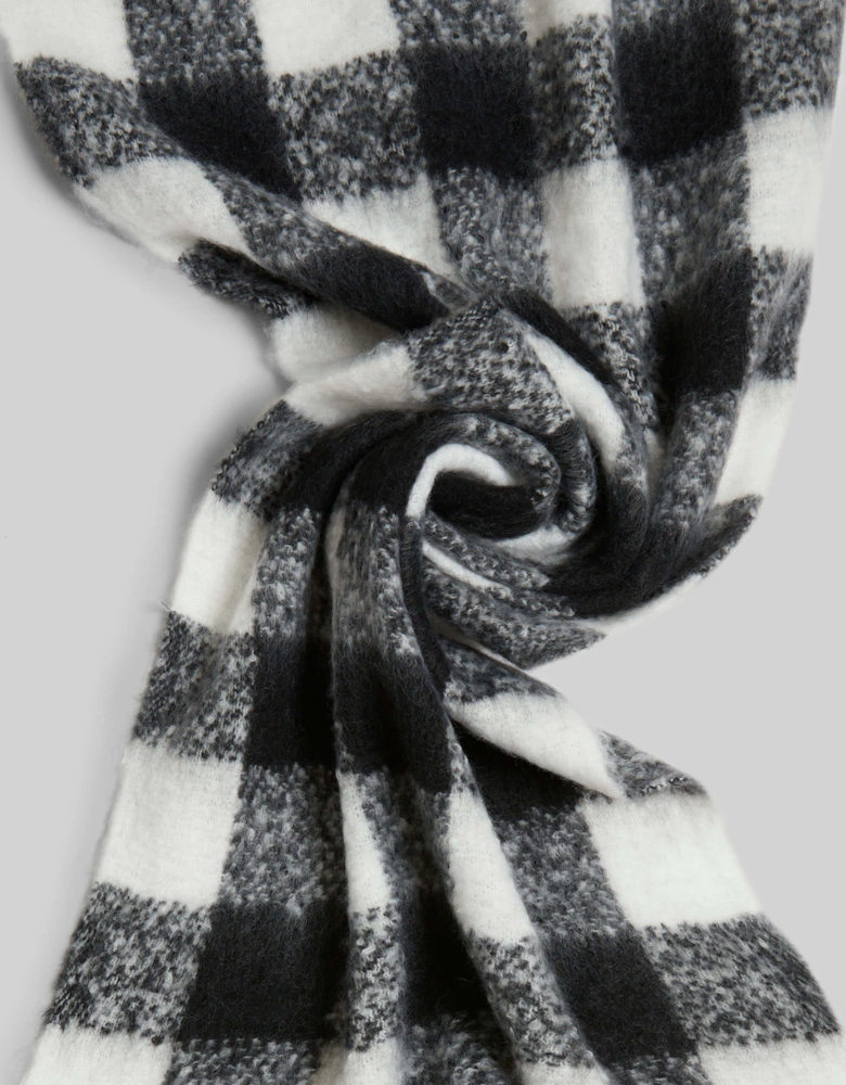 Buffalo Check Pattern Scarf Black-White