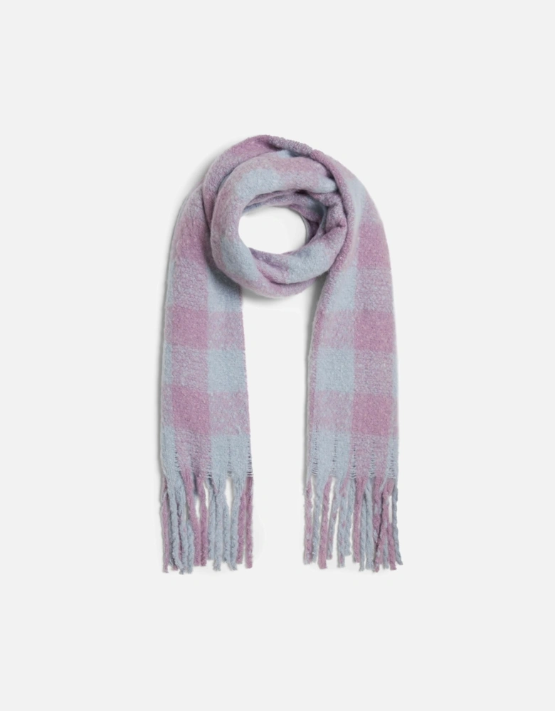 Buffalo Check Pattern Scarf Pink