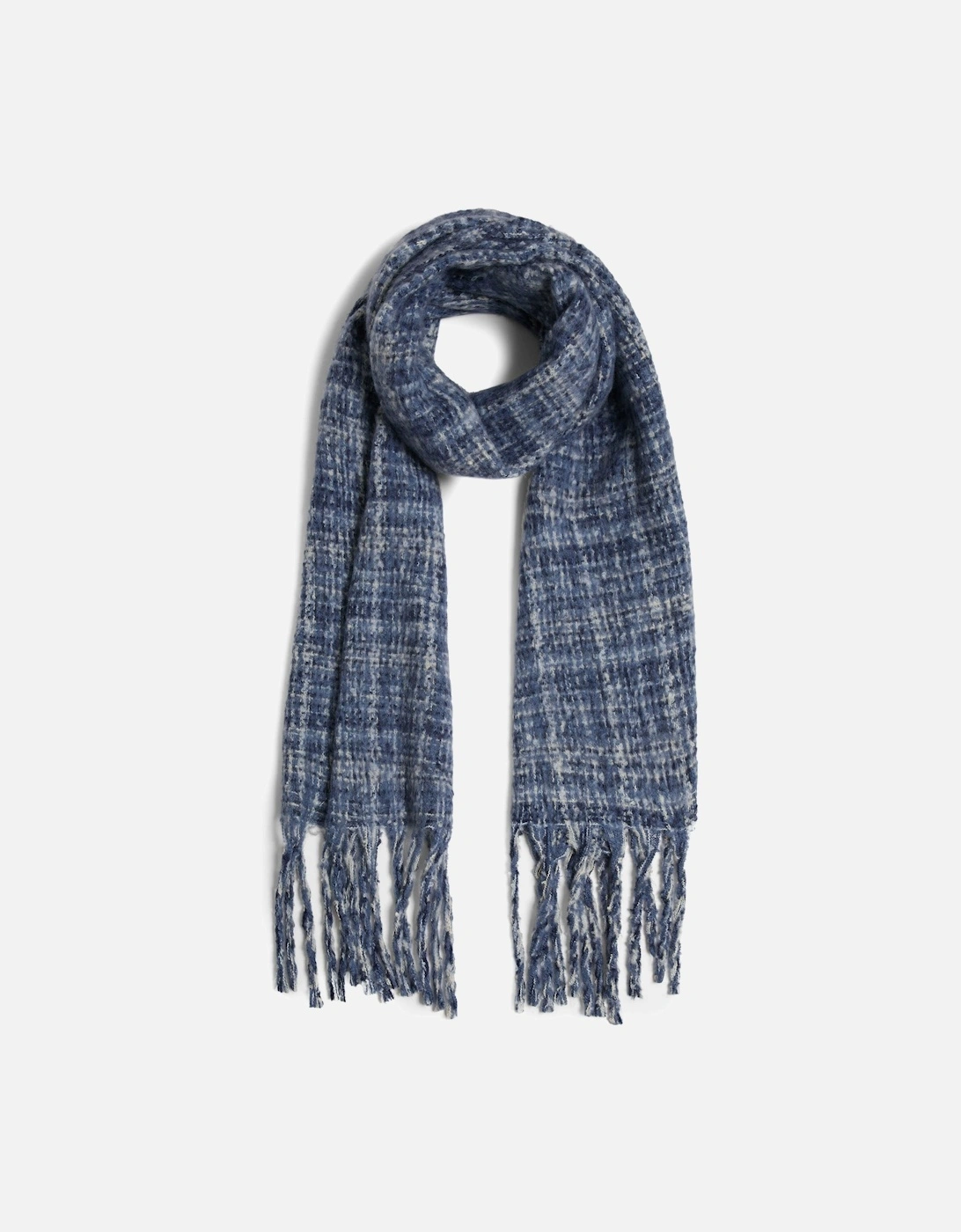 Check Detail Blanket Scarf Blue, 2 of 1