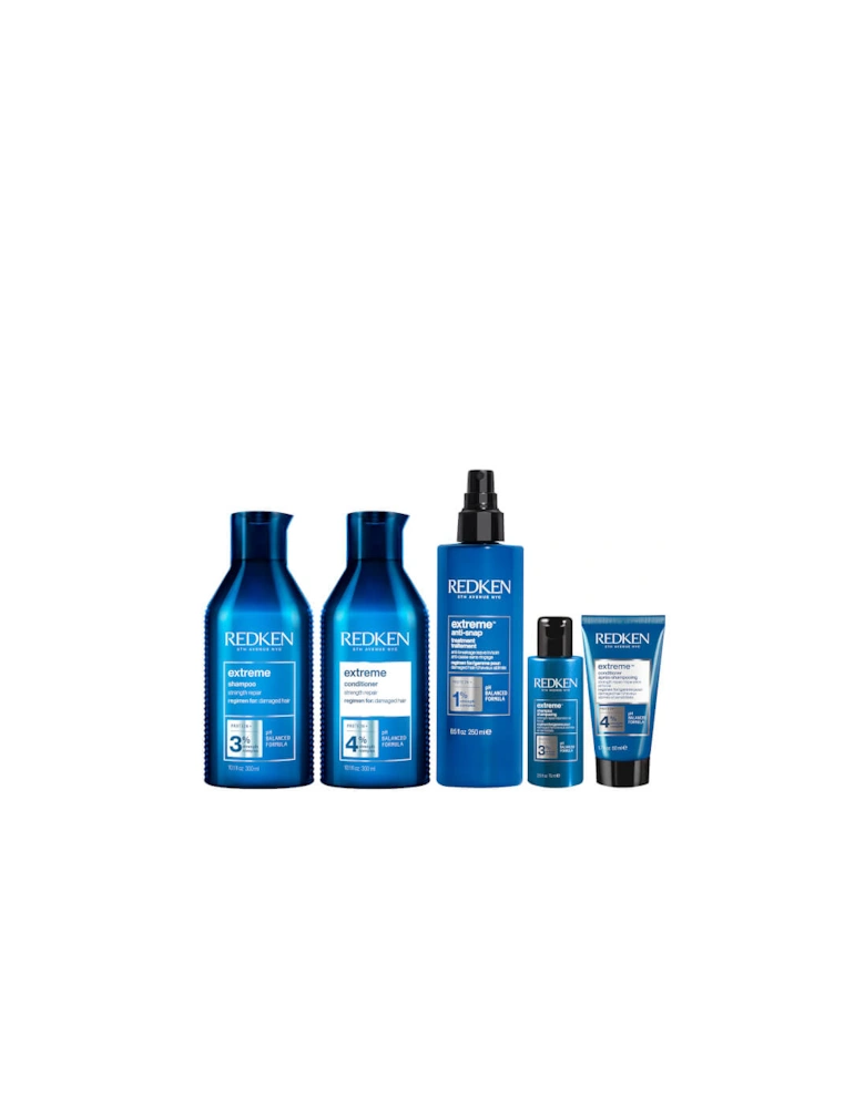 Extreme Shampoo 300ml, Conditioner 300ml, Anti-Snap 250ml + Shampoo and Conditioner Travel Sizes Bundle (Worth £81.01)