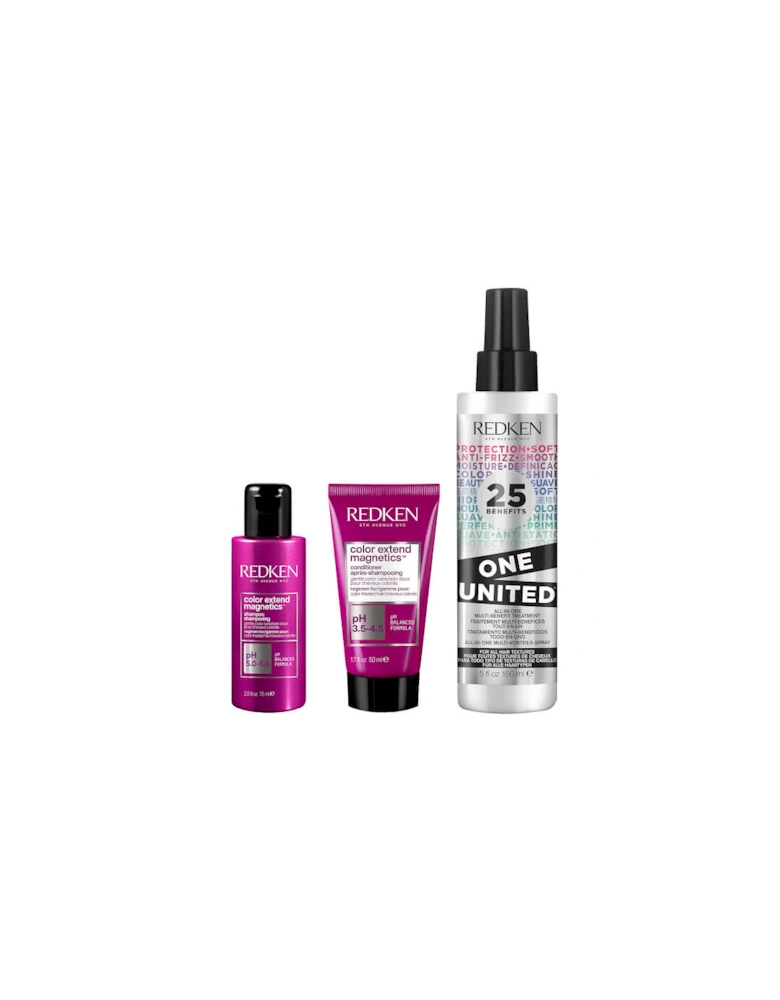 Color Extend Magnetics Shampoo and Conditioner with One United Routine Bundle for Colour Treated Hair