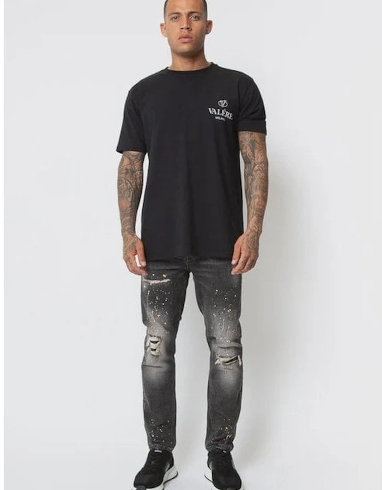 Oro V2 Paint Jeans - Washed Black
