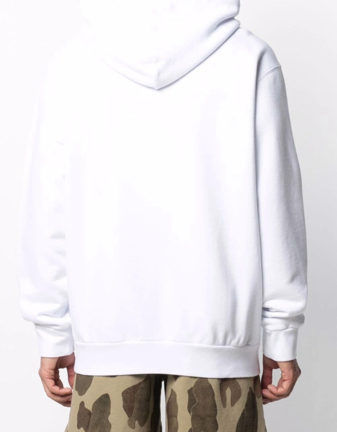 Red Spray Hong Kong Hoodie White