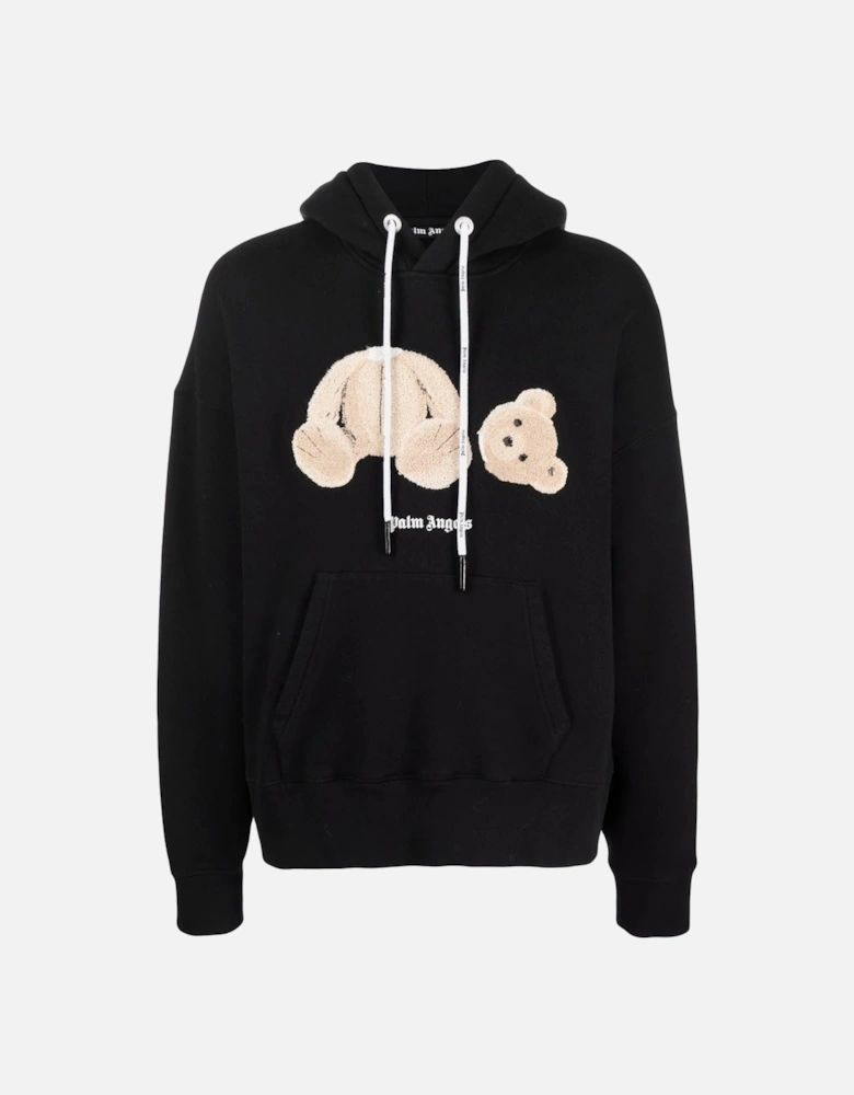 Bear-motif Hoodie Black