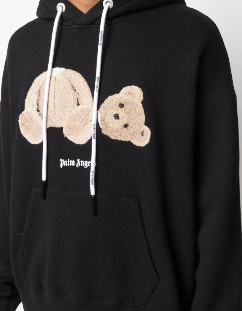 Bear-motif Hoodie Black