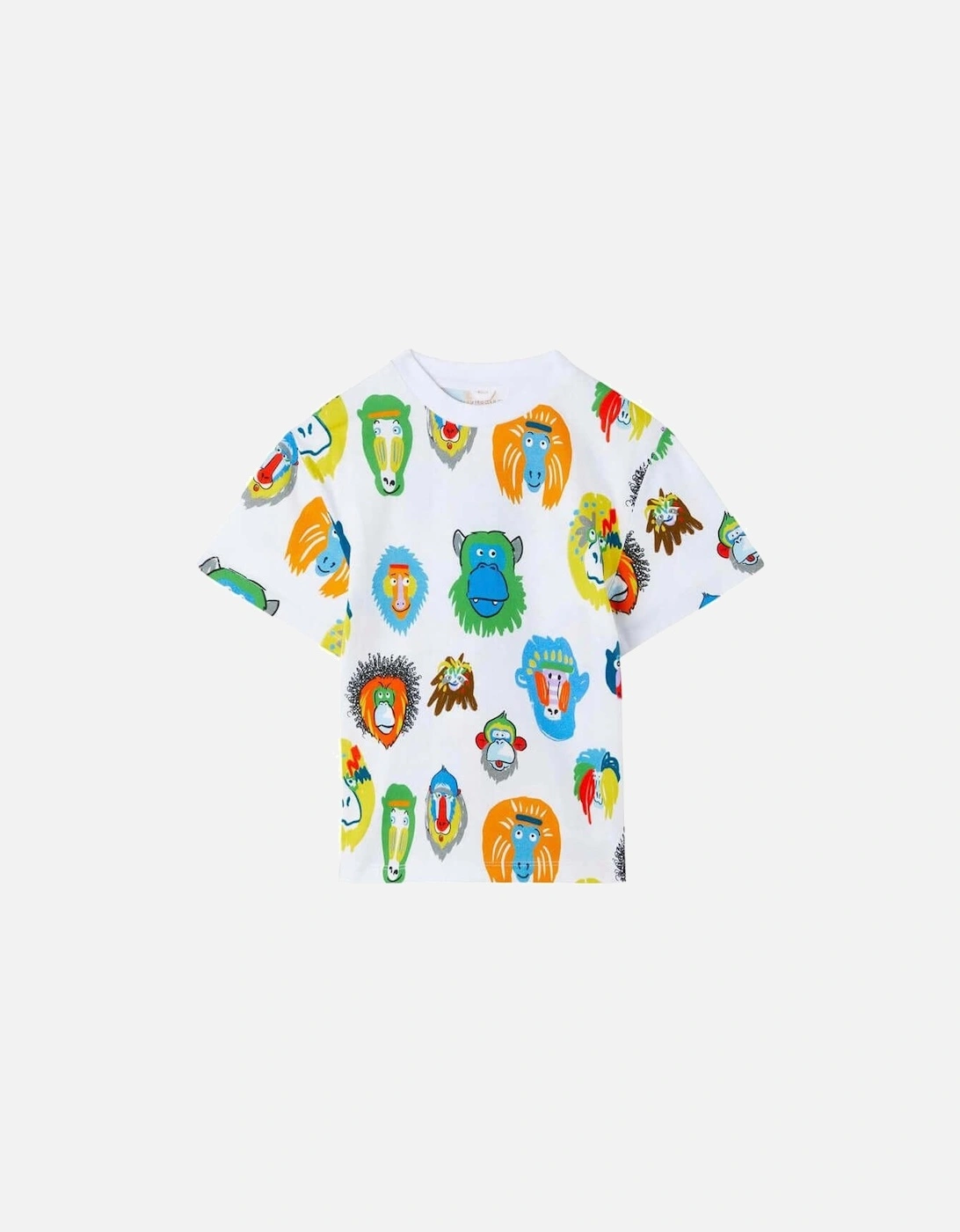 Boys White Cotton Monkey Print T-Shirt, 2 of 1