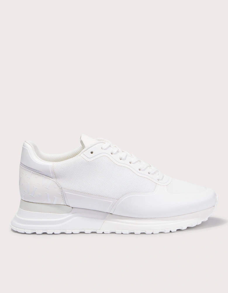 Popham 3D Fused Mesh White Trainers