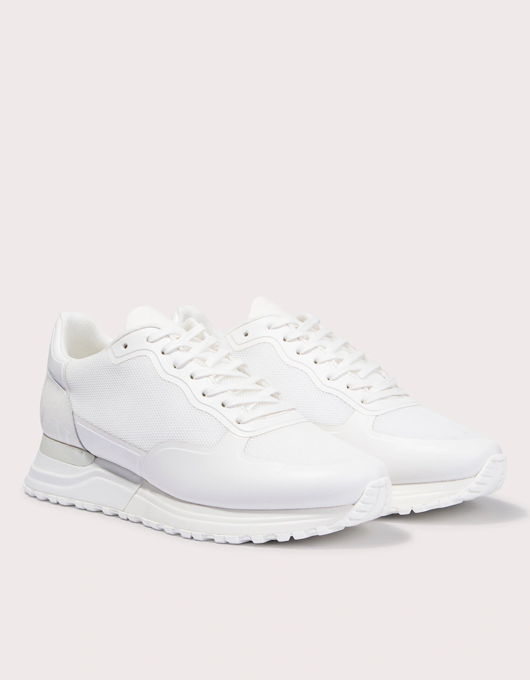 Popham 3D Fused Mesh White Trainers, 4 of 3