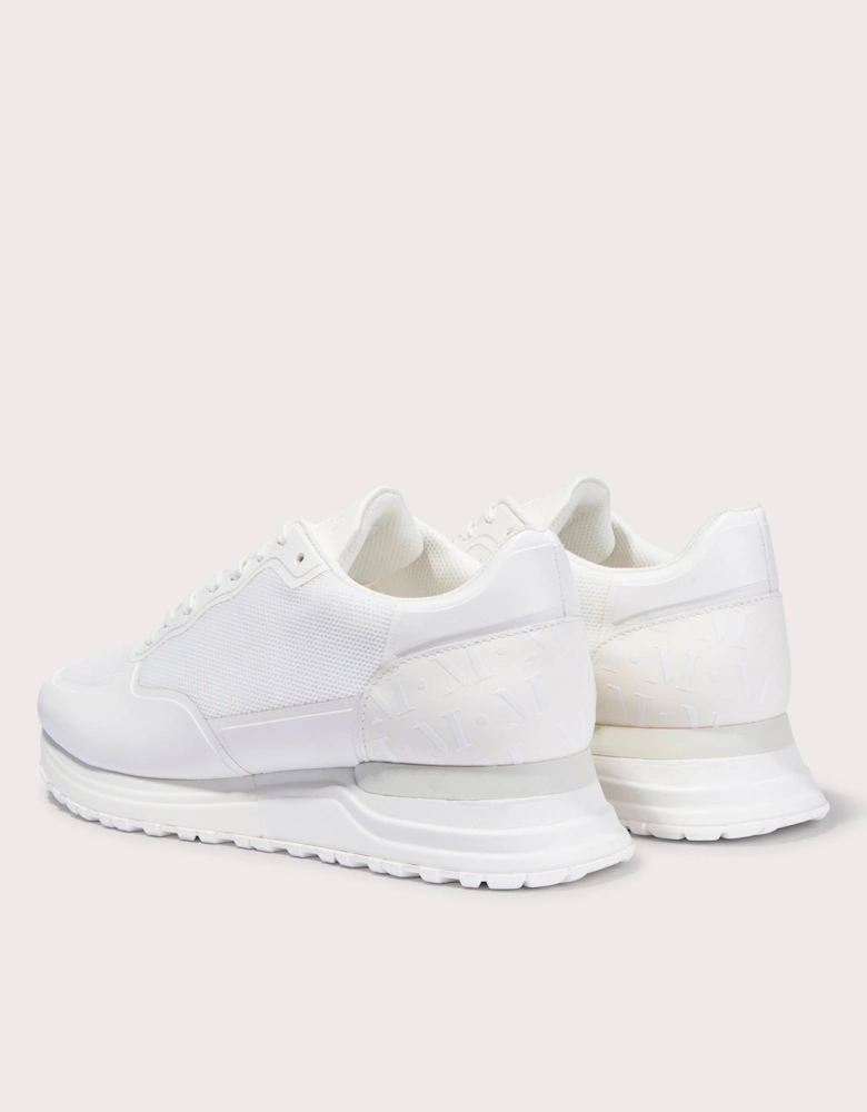 Popham 3D Fused Mesh White Trainers