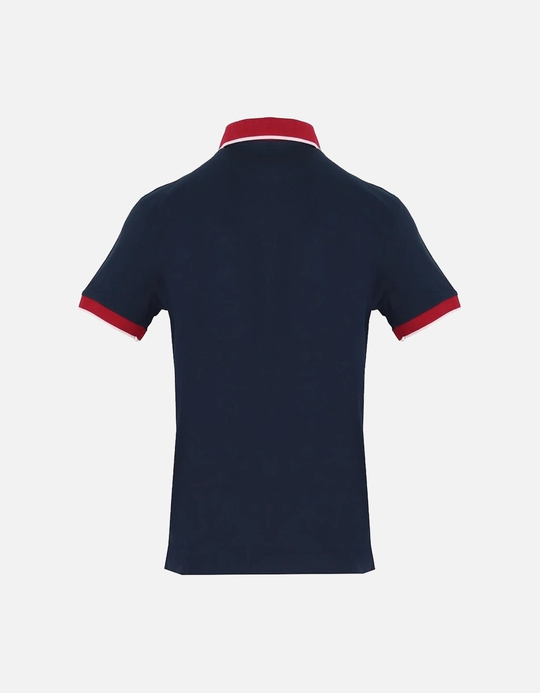 Contrast Collar Navy Blue Polo