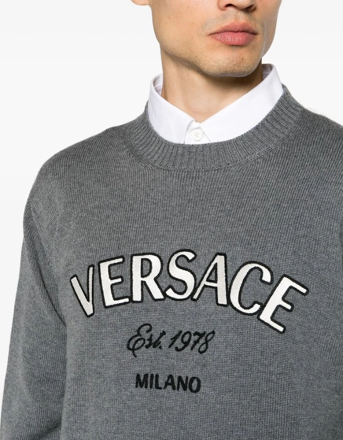 Embroidery Logo Sweater Grey