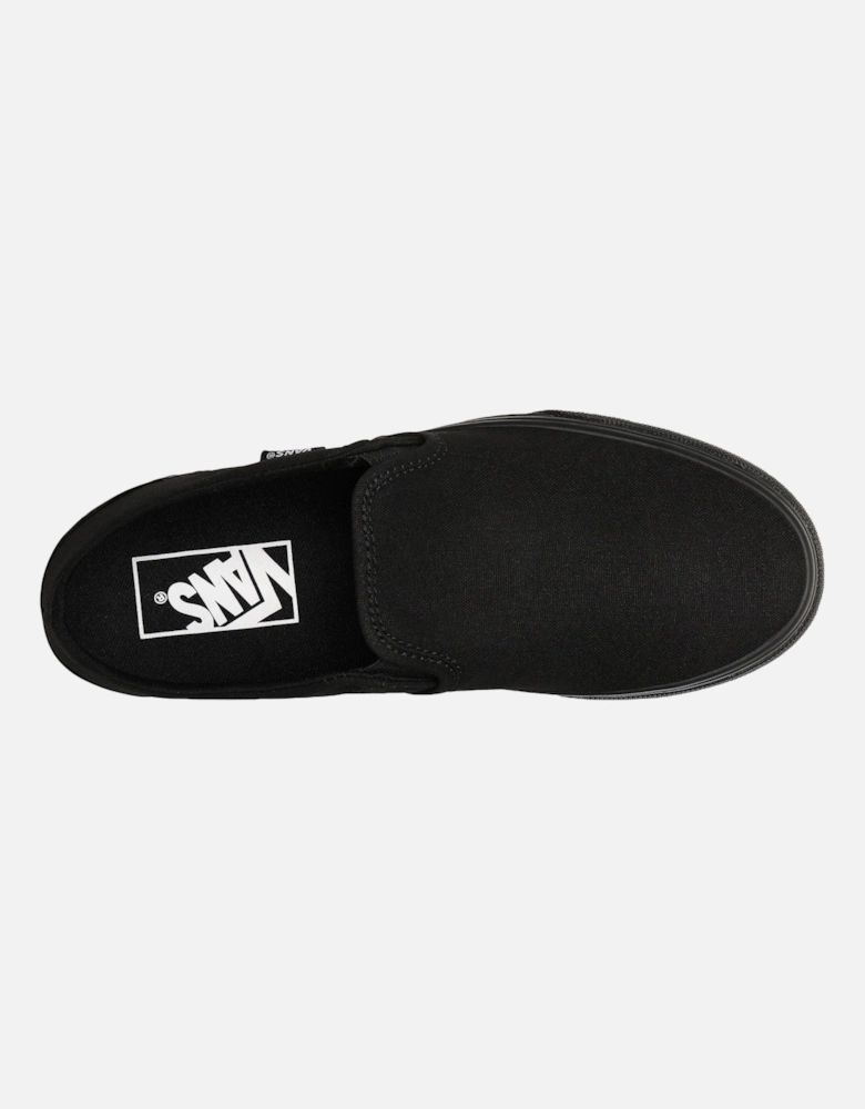 Womens Asher Slip On Canvas Trainers - Black