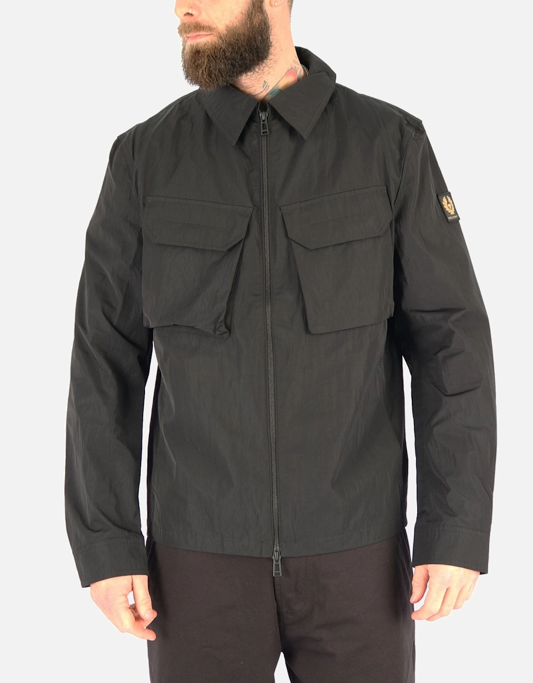 Staunton Double Pocket Black Overshirt Jacket, 5 of 4