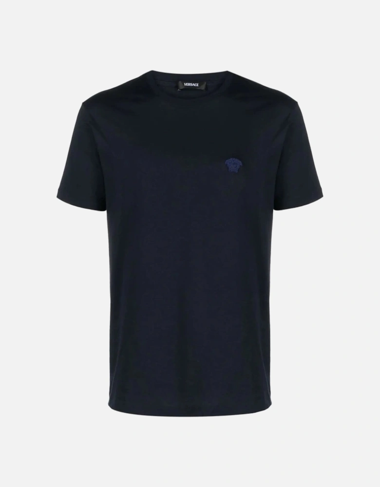 Medusa Cotton T-shirt Navy