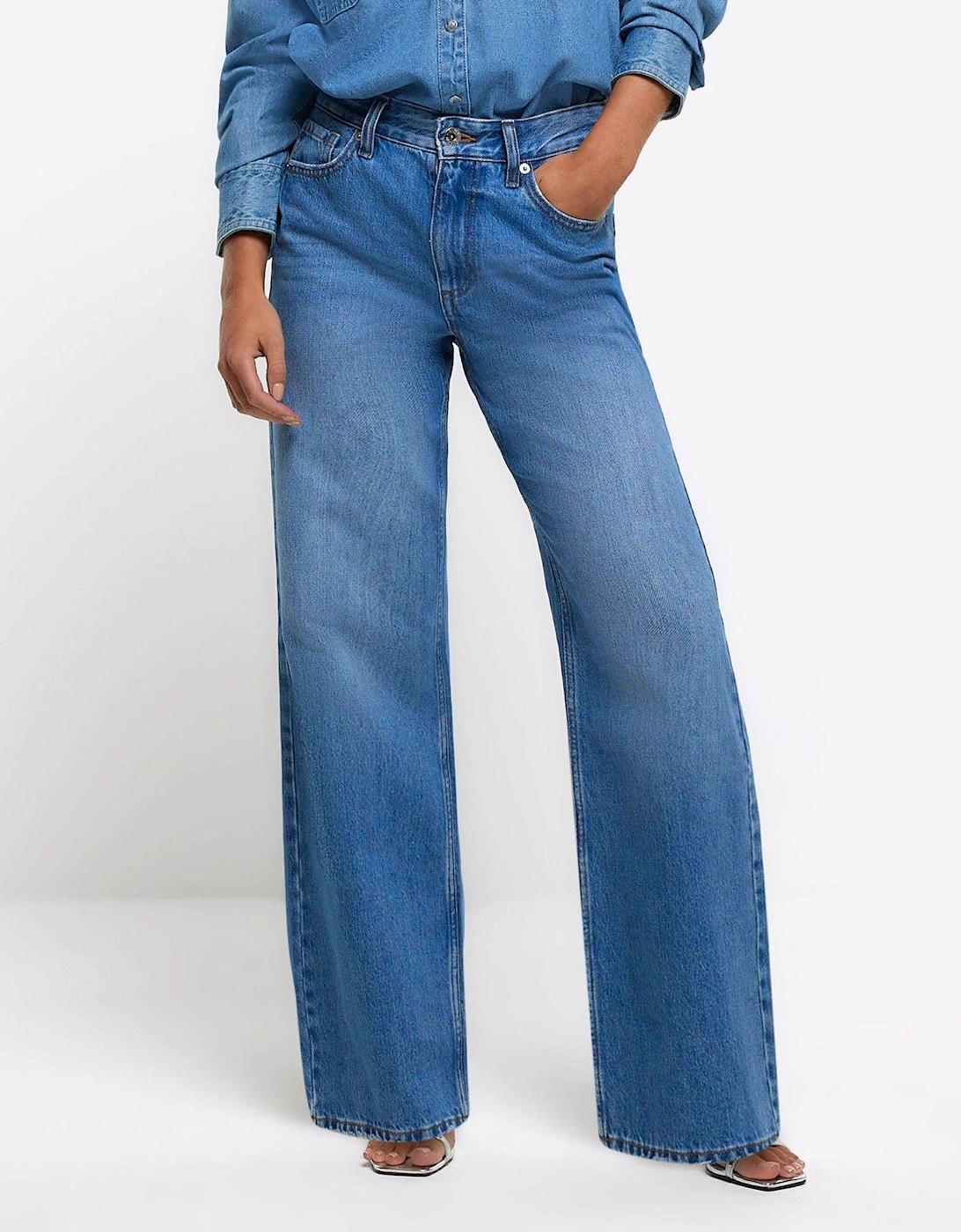 Petite 90s Straight Jagger Jeans - Blue, 6 of 5