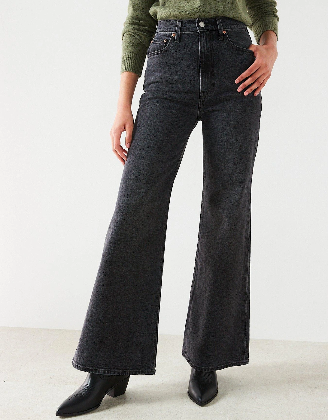Ribcage Bell Jean - On the Town Black, 3 of 2