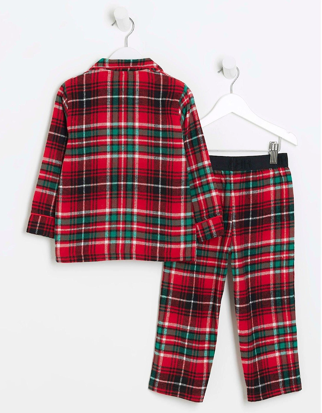 Mini Boys Check Pyjama Set - Red