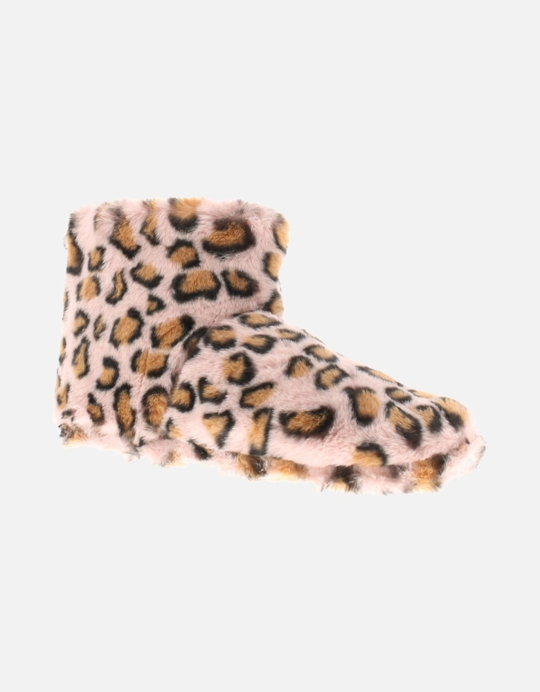 Womens Slipper penny bootee Leopard Print Assorted UK Size