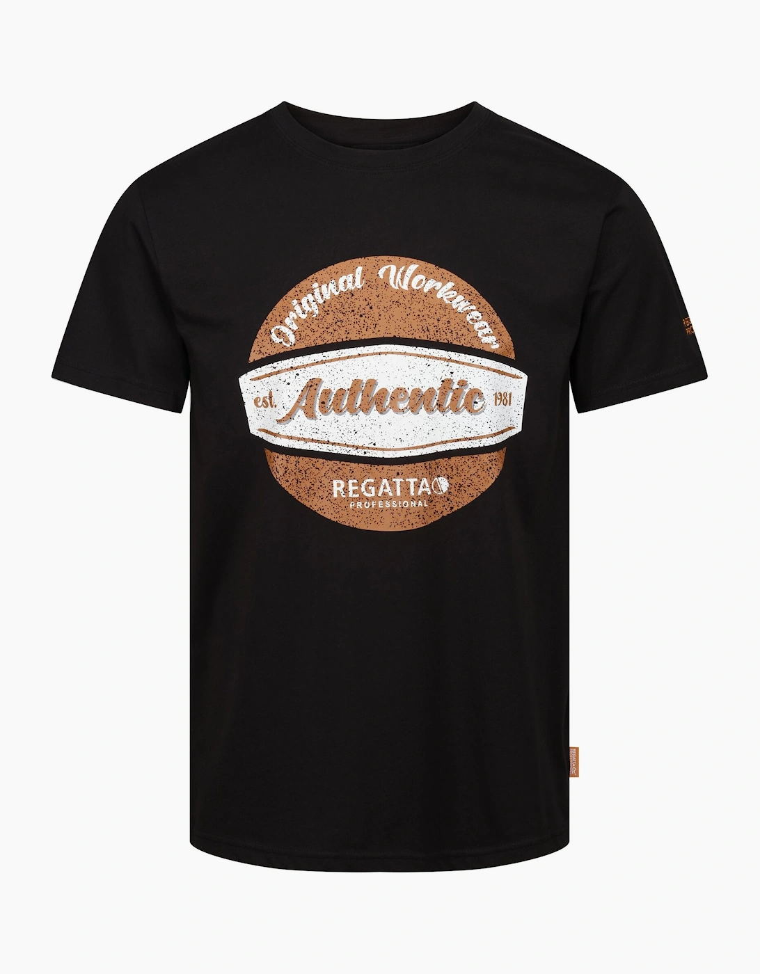 Regatta Men's Black Professional Cotton T-Shirt - Size: 46