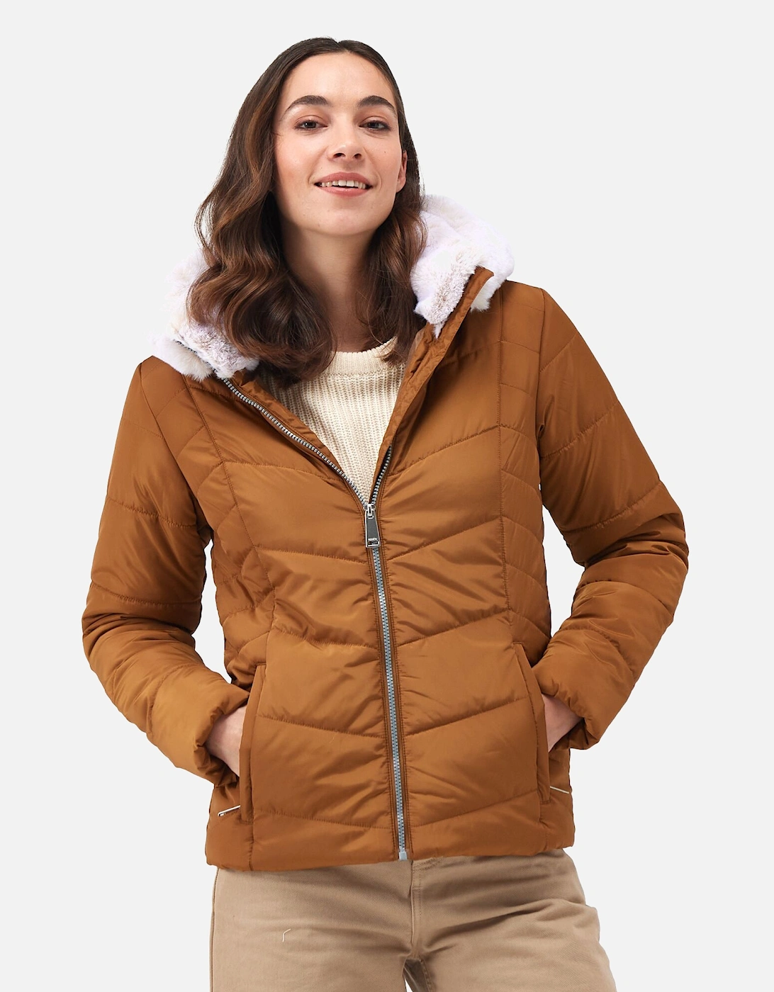 Womens/Ladies Wildrose Baffled Padded Hooded Jacket